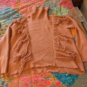 Torrid festi fringe Sweater in Brown 2x